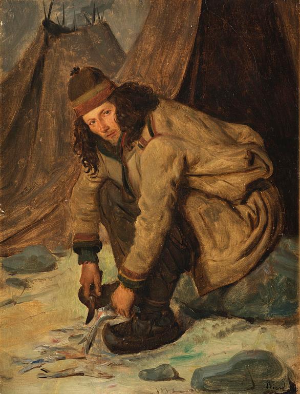François-Auguste Biard, Same som rensar fisk.