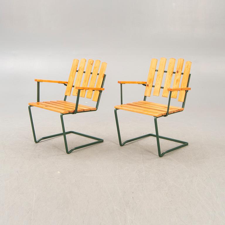 A five pcs garden suite by Arthur Lindquist  model A2, Grythyttan Stålmöber, late 20th century.