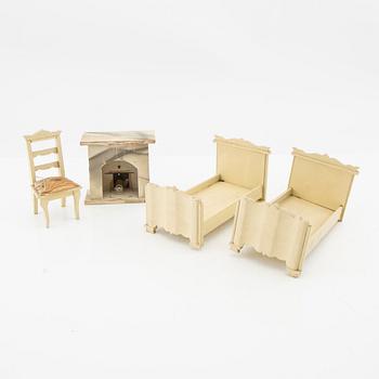 Dollhouse Furniture and Dolls from the 20th Century.
