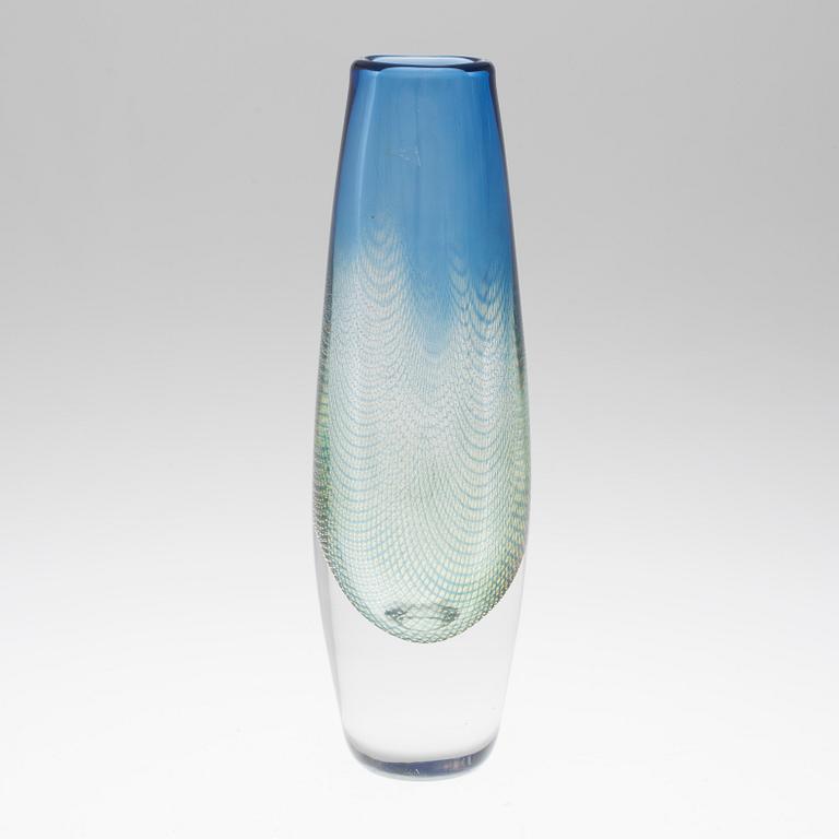 A 'Krakaä glass vase by Sven Palmqvist for Orrefors.