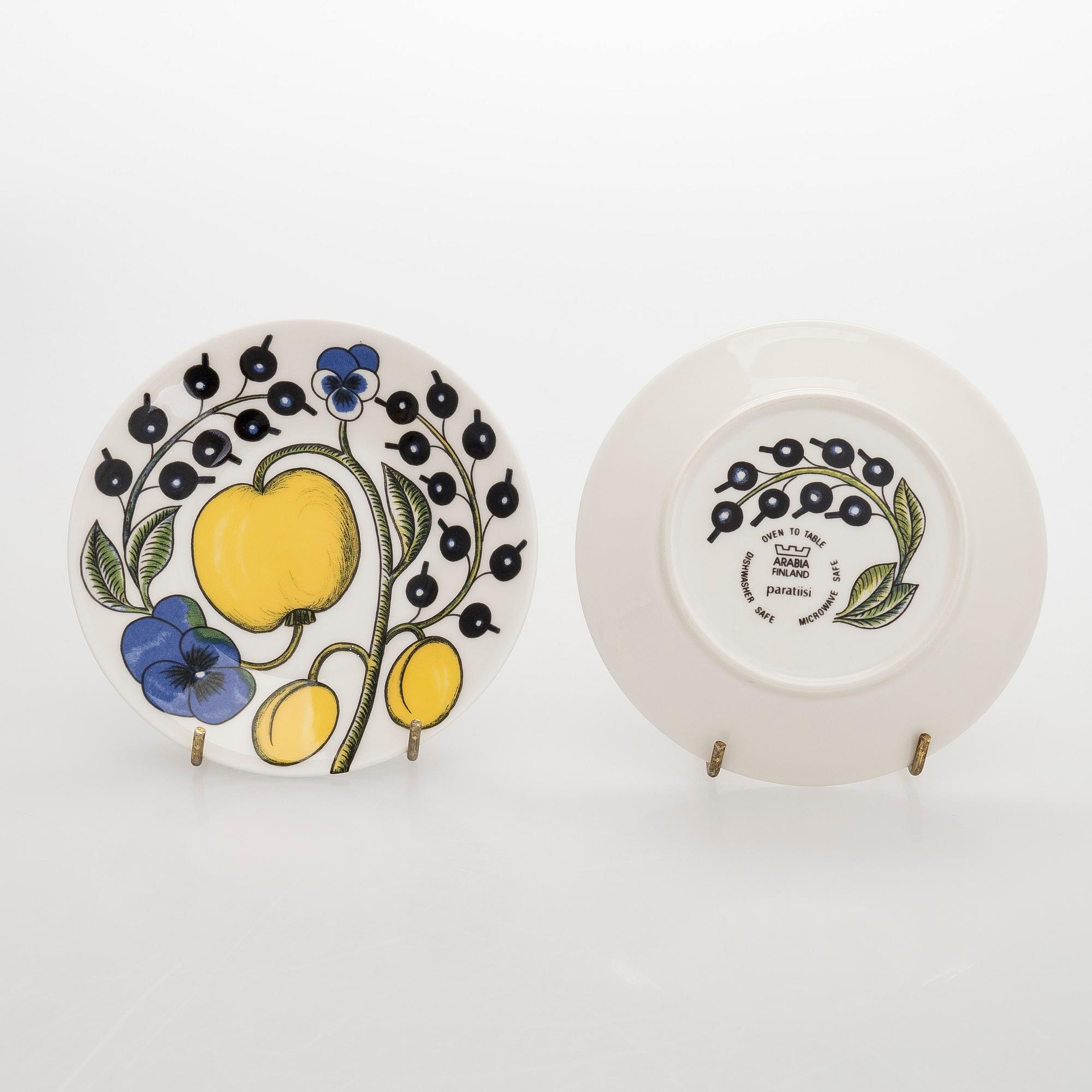 Birger Kaipiainen, servisdelar, 7 st, ”Paratiisi”, Arabia, sent 1900-tal.