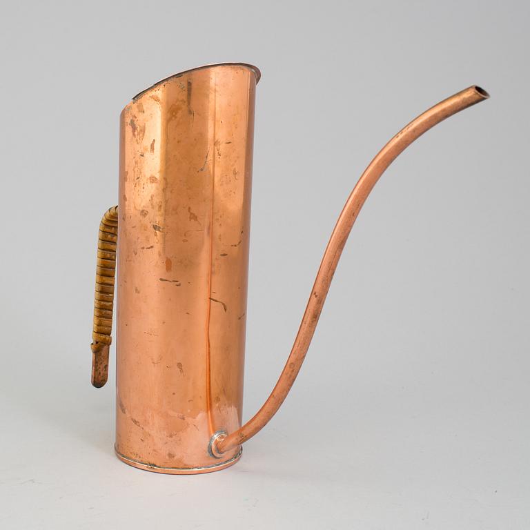 GUNNAR ANDER, vattenkanna, koppar, Ystad Metall, 1900-talets mitt.