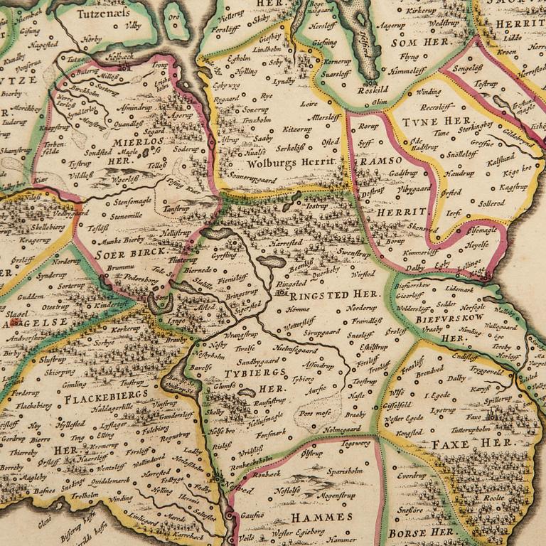 Johannes/Jean Blaeu, "Zeelandia Insvla Danicarum Maxima", 1665.