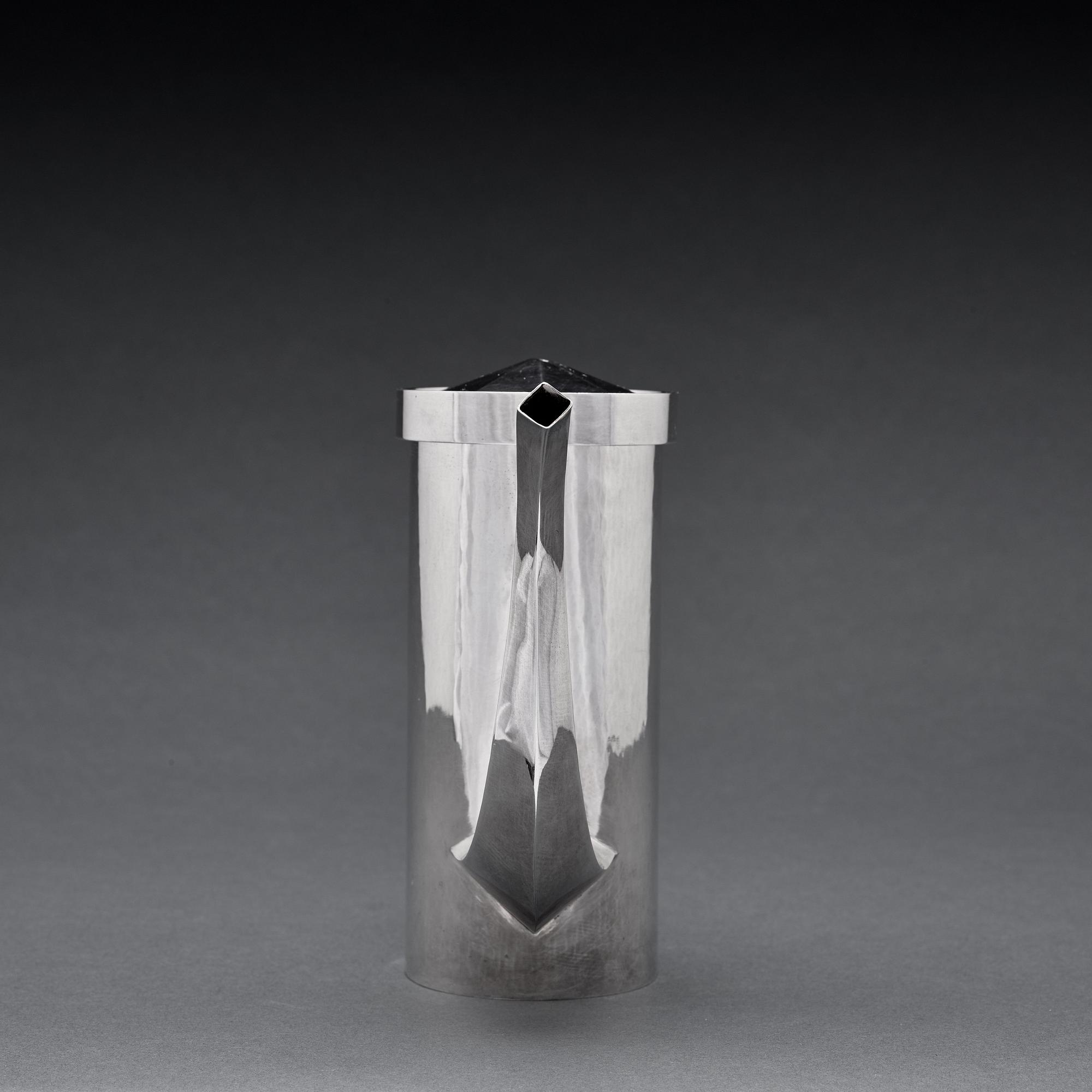 Carl G. Jahnsson, a sterling coffee pot, Stockholm 1967.