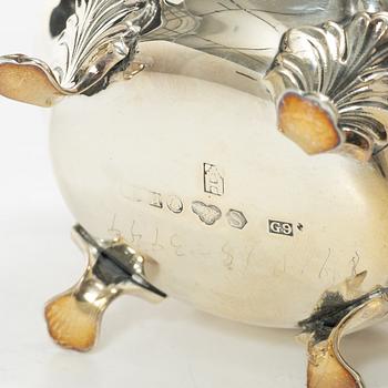 C.G. Hallberg, A three piece coffee service, Rococo style, 1950s, Stockholm.