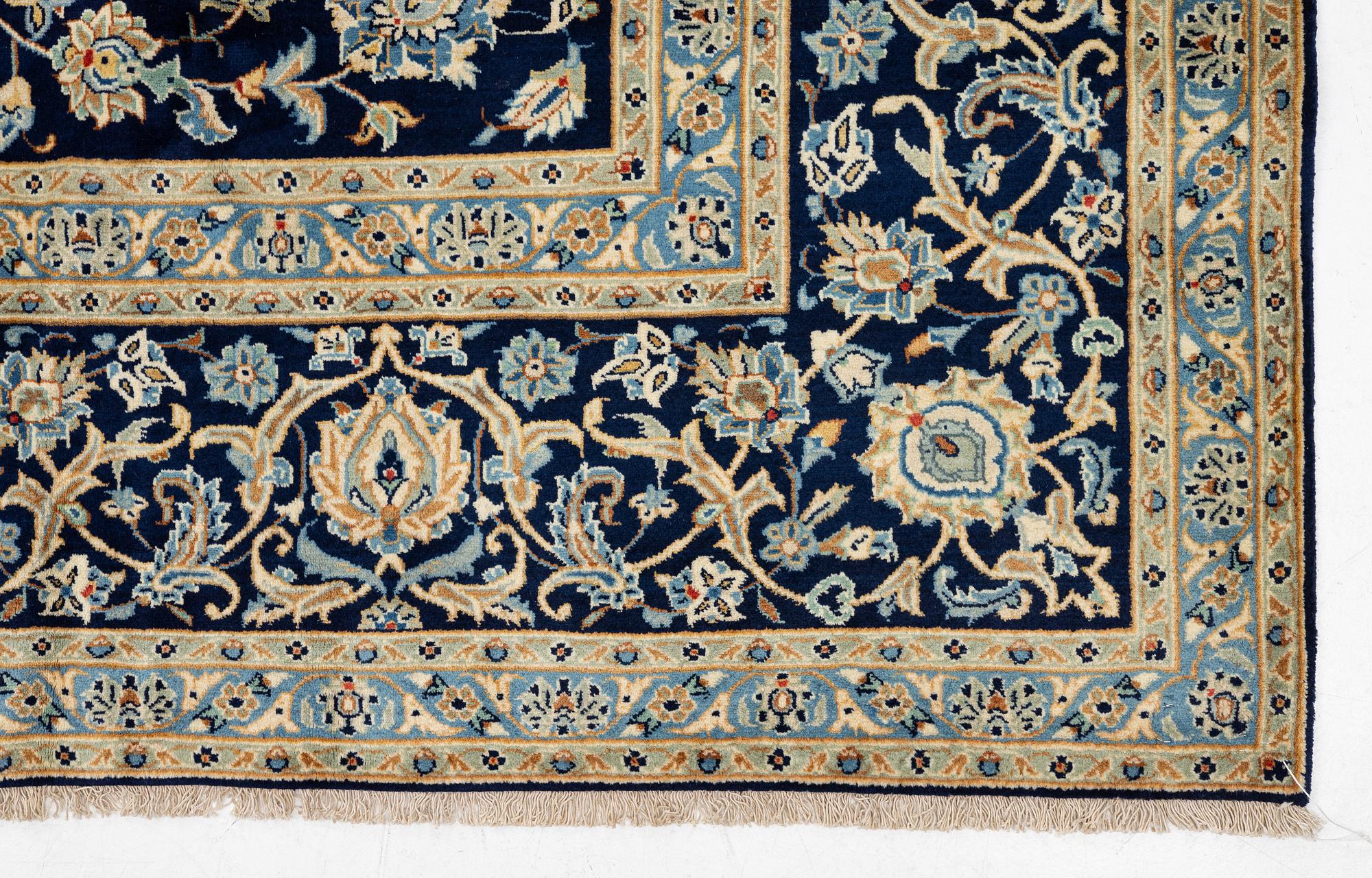 Carpet, Keshan, approx. 382 x 303 cm.