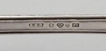 PARTI SILVER, 21 delar, bla. "Olga", GAB, Stockholm 1959. Total vikt ca 486 cm.