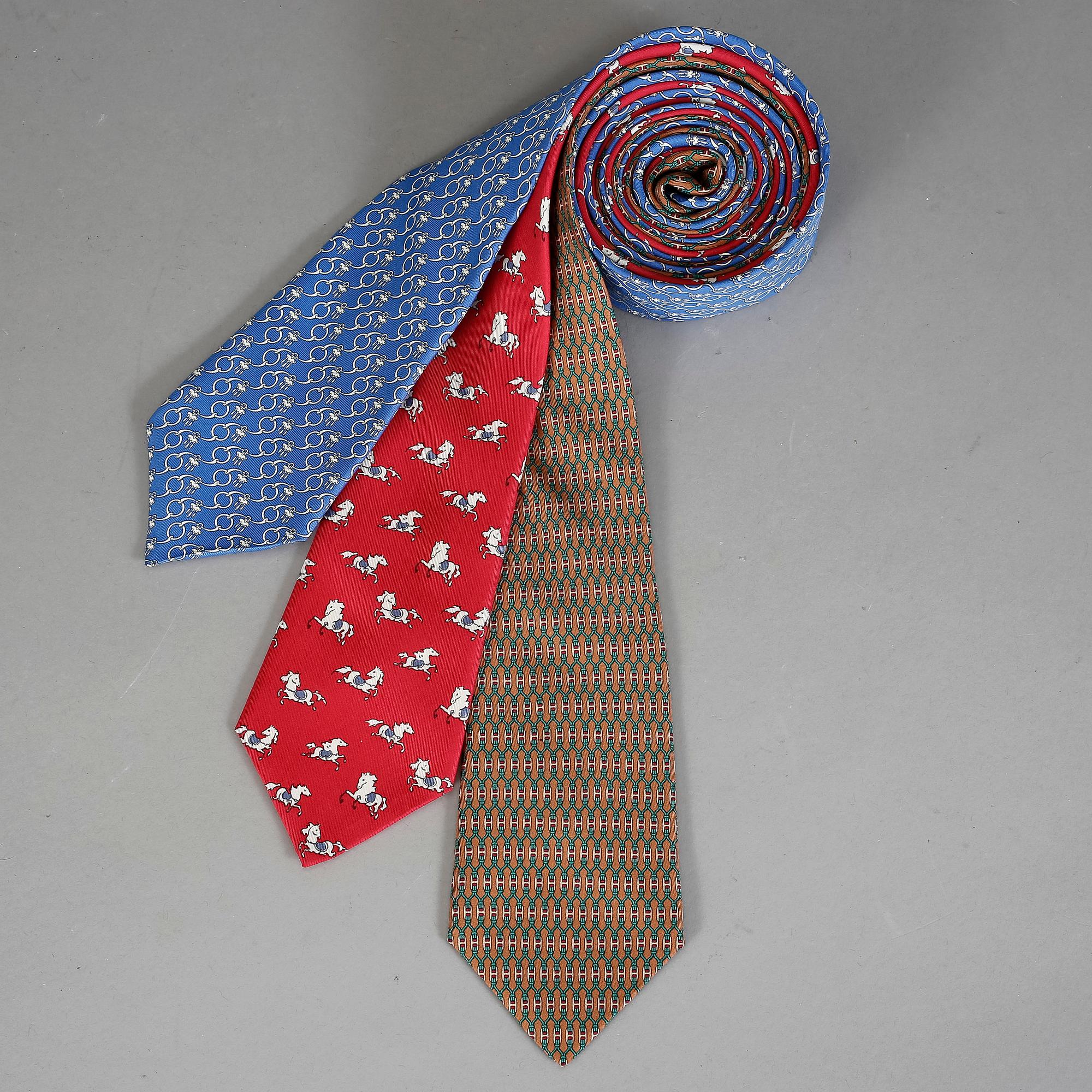 SLIPSAR, 3 st, siden, Hermès.