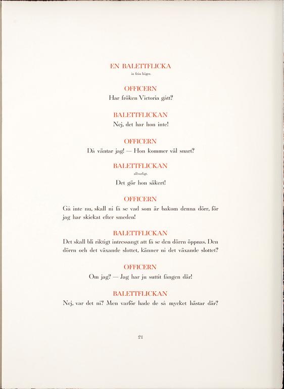 LENA CRONQVIST, portfölj med 30 färg och sv/v litografier, 1989.