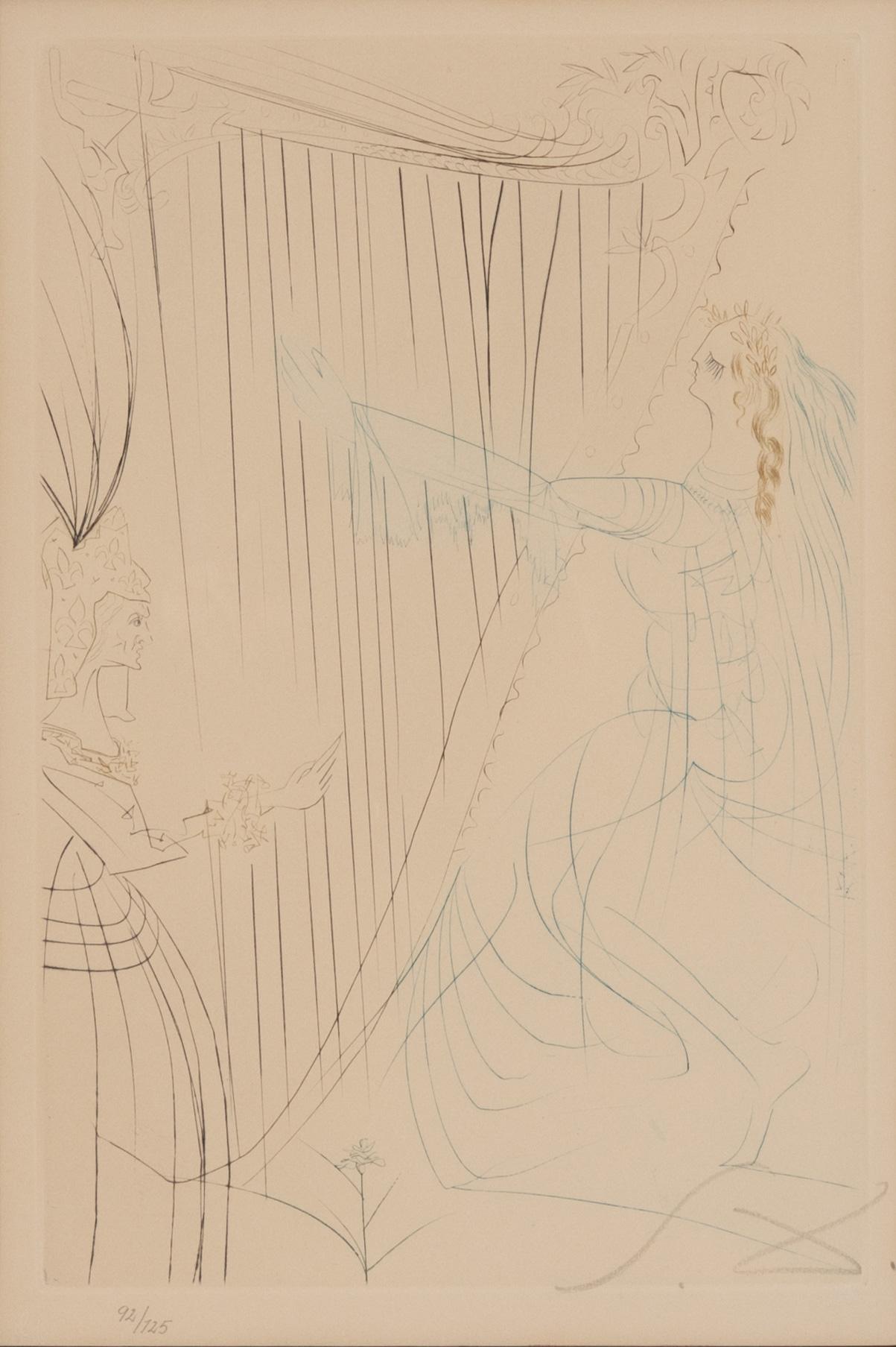 Salvador Dalí, Queen Isolde and her daughter, from: "Tristan and Isolde".