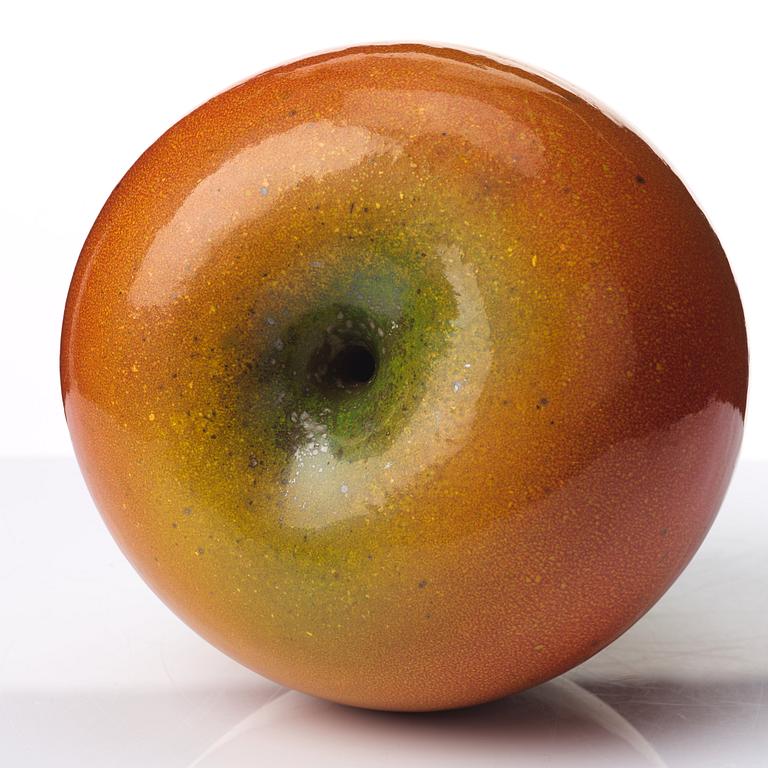 Hans Hedberg, a faience sculpture of an apple, Biot, France.