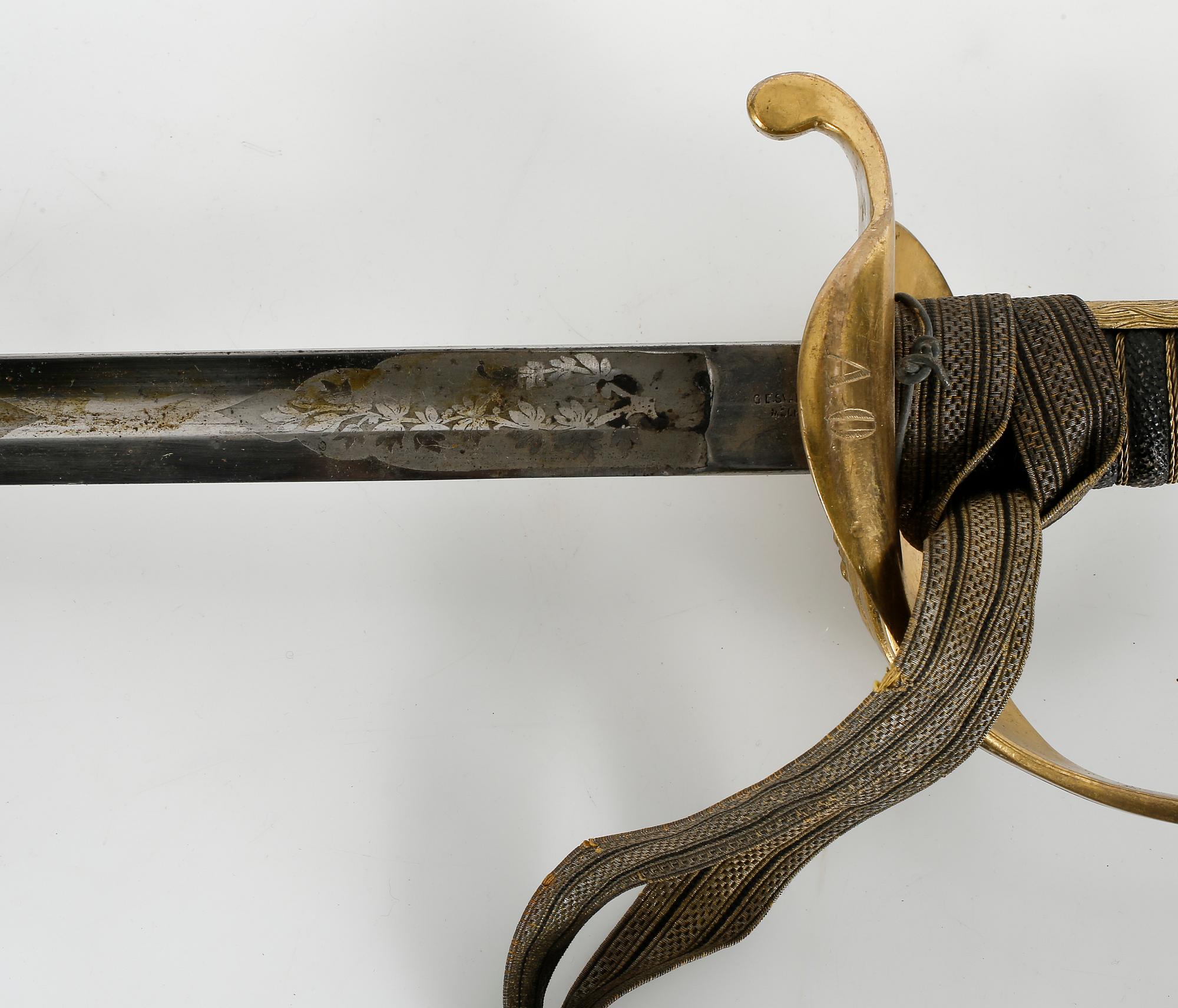 SABEL/PALLASCH, troligen ca 1860 för officer vid flottan.
