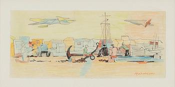 Axel Olson, In the harbour.