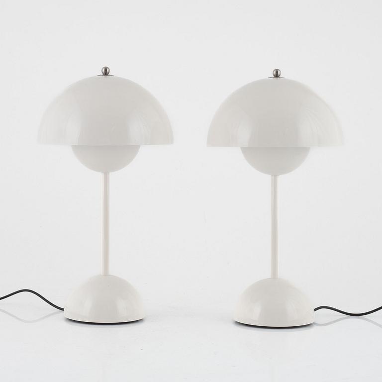 Verner Panton, efter, bordslampor, ett par "Flower pot VP9", & Tradition, Danmark.