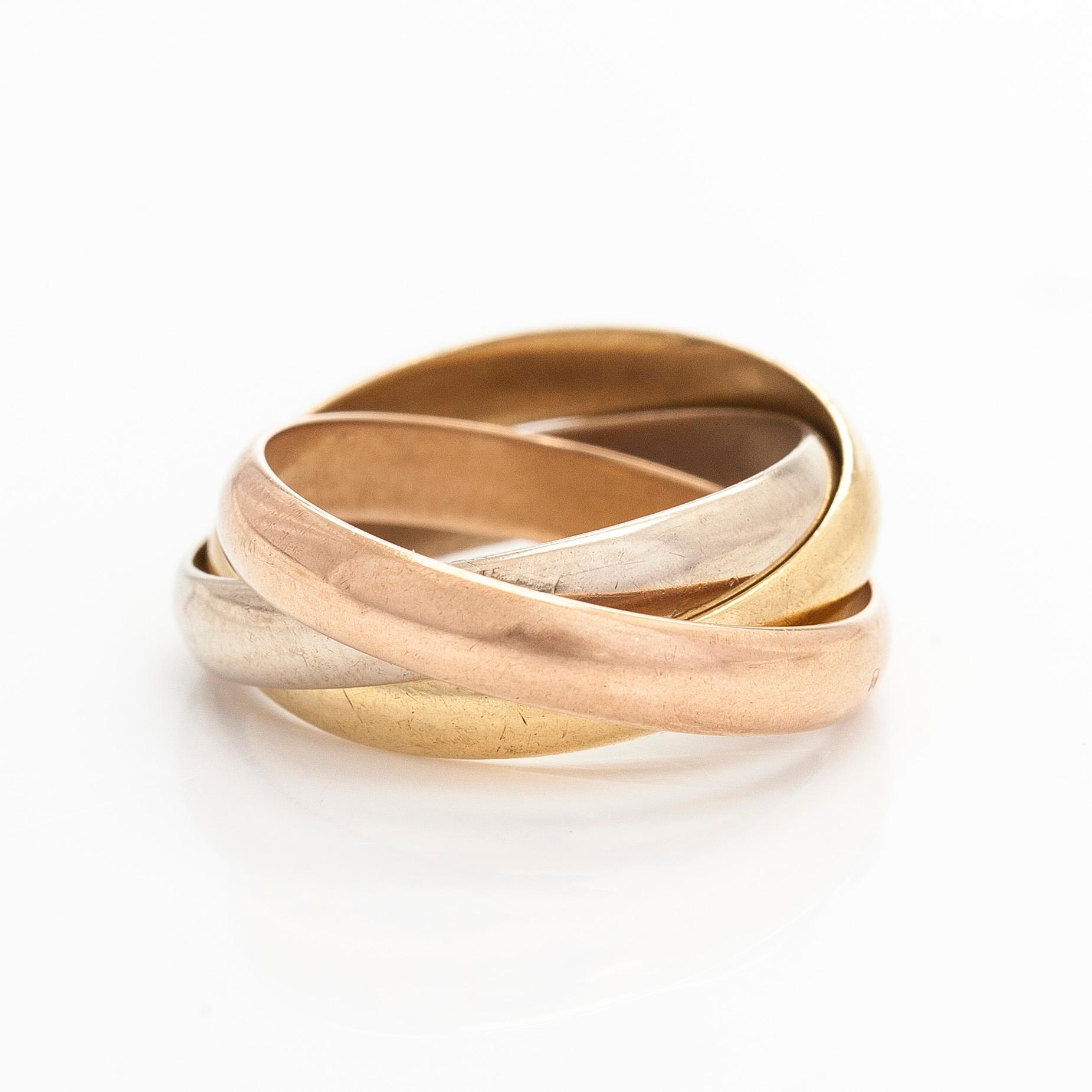 Cartier, ring, “Trinity”, 18K in three colours.