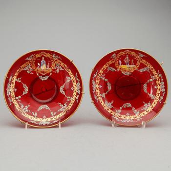 SERVISDELAR, 6 delar, Italien, 1800/1900-tal.
