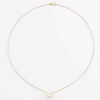 Collier 18K guld med briljantslipade diamanter.