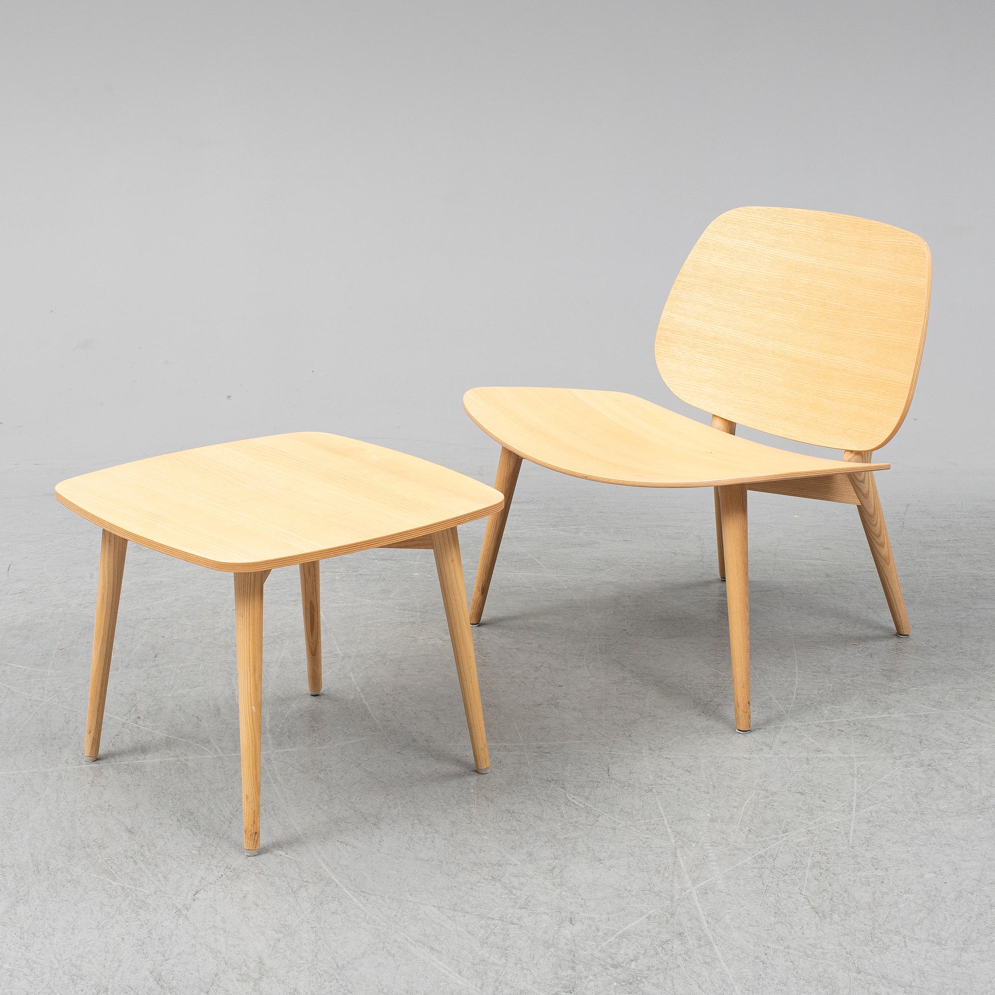 JONAS LINDVALL, stol samt bord, "Papa", Scandiform, 2000-tal.