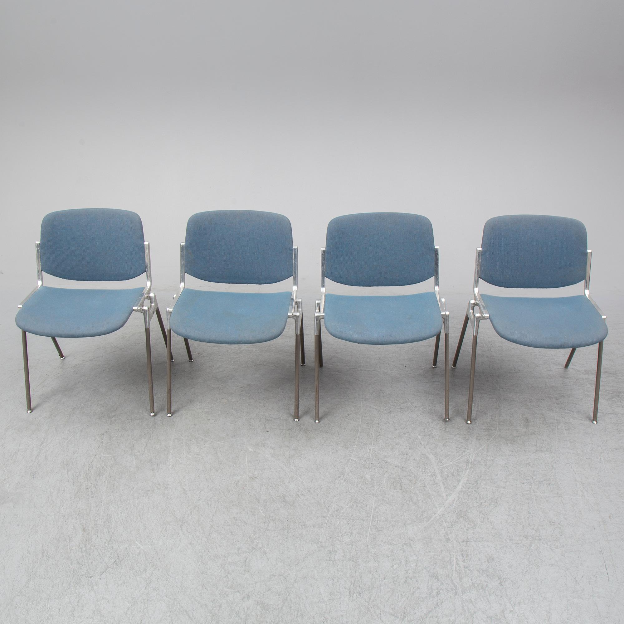 GIANCARLO PIRETTI, four chairs from Castelli, Italy.