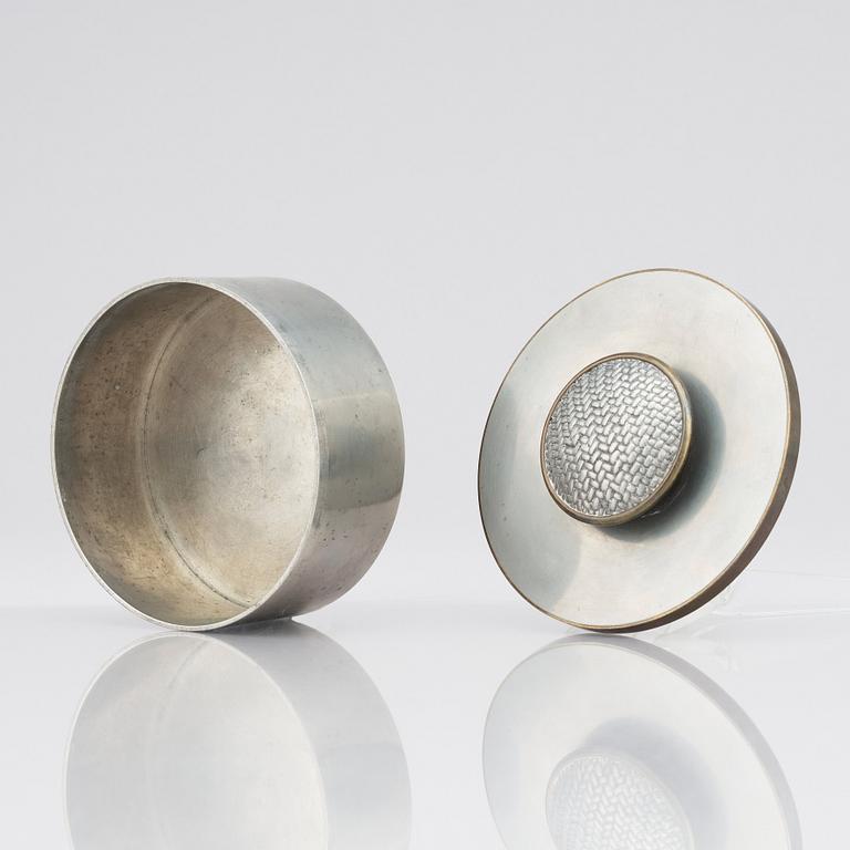 Björn Trägårdh, a pewter and brass box, Svenskt Tenn, Stockholm 1938.
