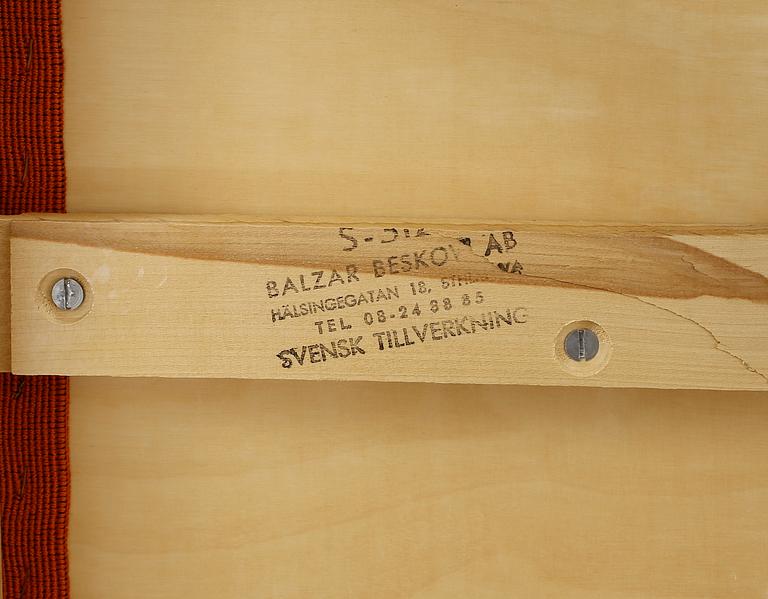 STOLAR, 6 st, "S-312", Balzar Beskow, Stockholm, 1900-talets mitt.