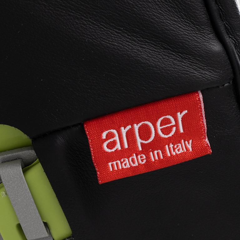 Lievore Altherr Molina, a leather and steel 'Catifa' office chair for Arper, Italy.
