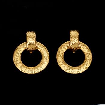 348. A pair of earrings by Chanel.