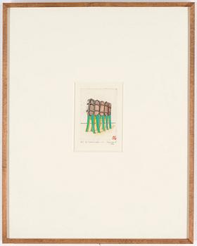 STEN EKLUND, handkolorerad etsning, 1984, signerad och numrerad A.P.