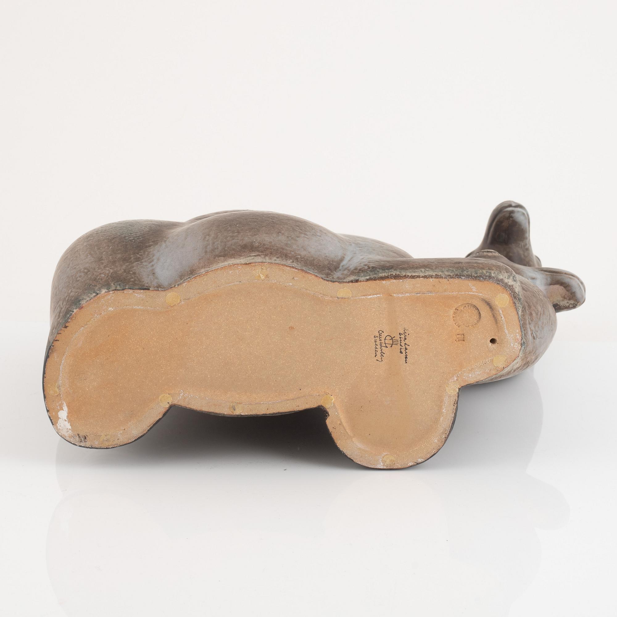 Lisa Larson, a "Dromedary" stoneware figurine, Gustavsbergs Studio, Sweden.