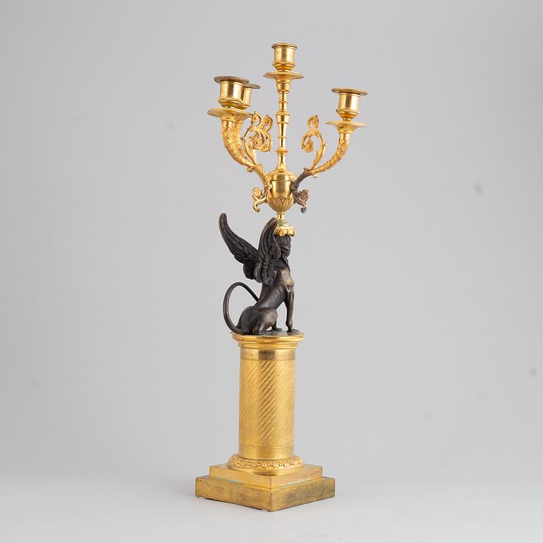 A presumably russian empire candelabra, 19th century.