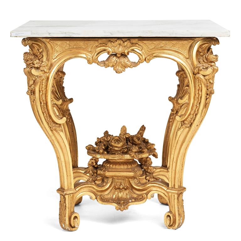 A Swedish Royal Rococo mid 18th century table, belonged to Lovisa Ulrika (Queen of Sweden 1751-1771).
