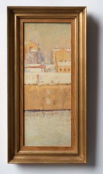 Axel Lindman, "Stockholmsmotiv, Vinter", Tunnelgatan 25, Stockholm.