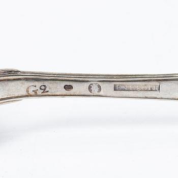 Eleven Swedish silver spoons, 18th/19th century.