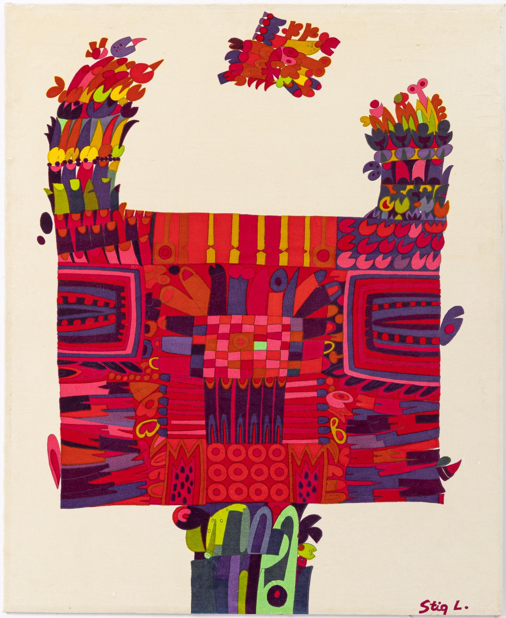 Stig Lindberg, textiltryck, 1960-tal.