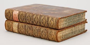 BOKVERK, 2 vol, "Konung Carl den XII:tes Historia", Jöran A Nordberg, Stockholm 1740.