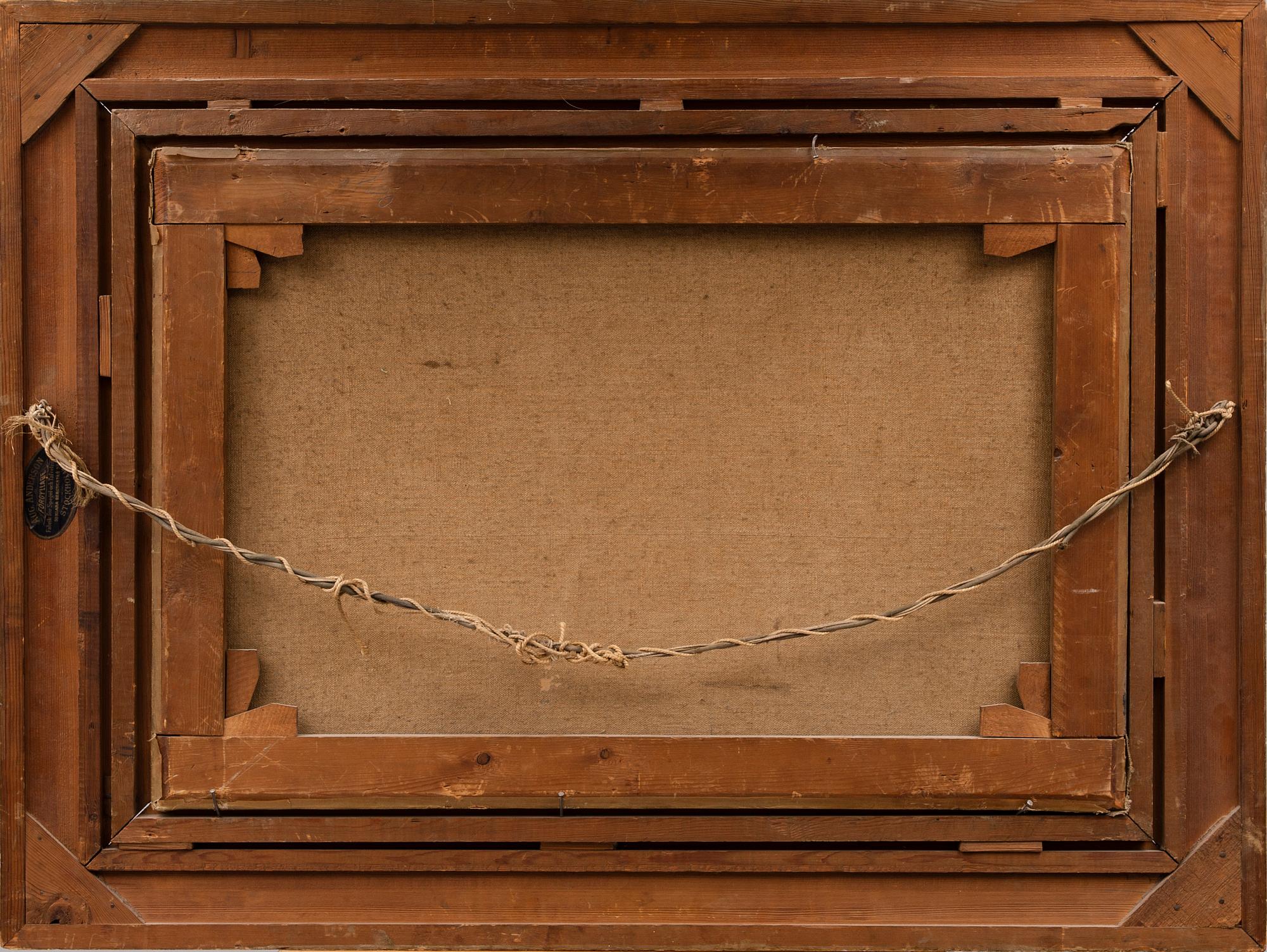 OKÄND KONSTNÄR, olja på duk, osignerad, 1800-talets slut.