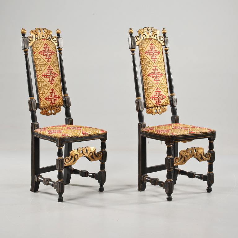 STOLAR, ett par, barock, 1700-talets första hälft.