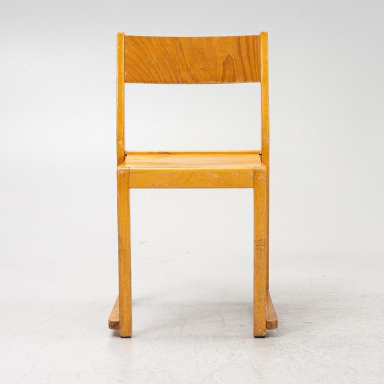 Sven Markelius, a set of eight 'Orkesterstolen' chairs, mid 20th Century.