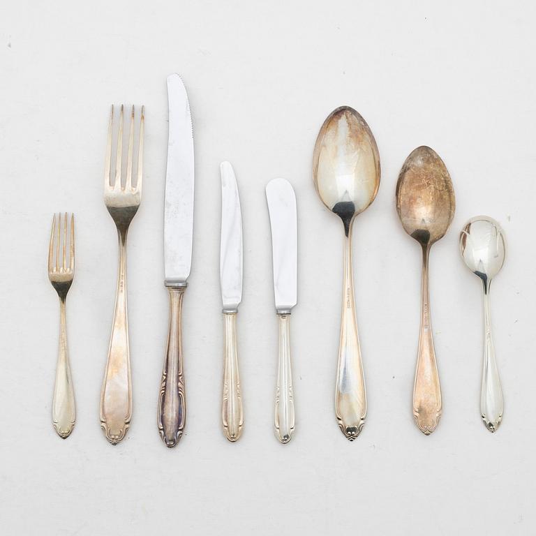 A 75-piece silver flat ware set, 'Haga', Sweden, 1945-1956.