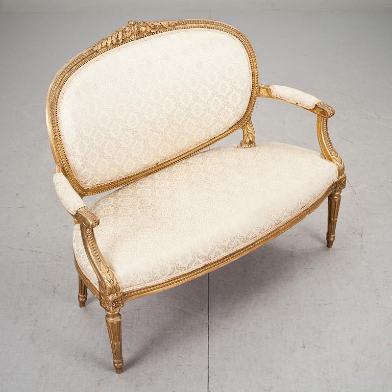 SOFFA, Louis XV-stil, omkring 1900.