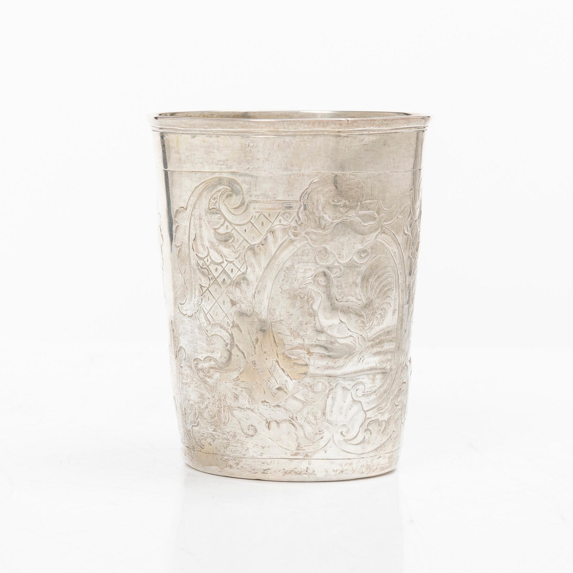 Michael Klashin, bägare, silver, Moskva 1747. Rokoko.