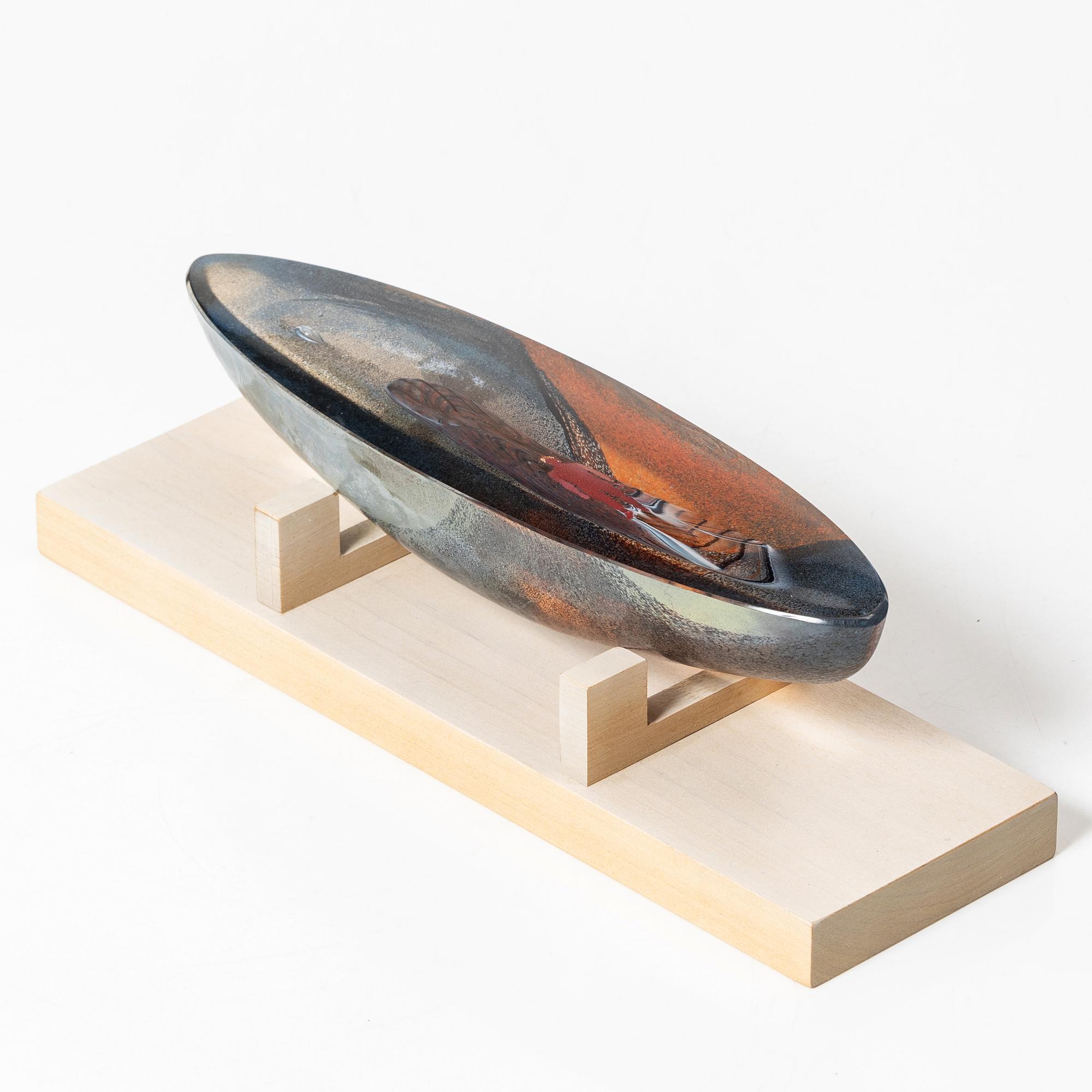 Bertil Vallien, a boat, Kosta Boda.