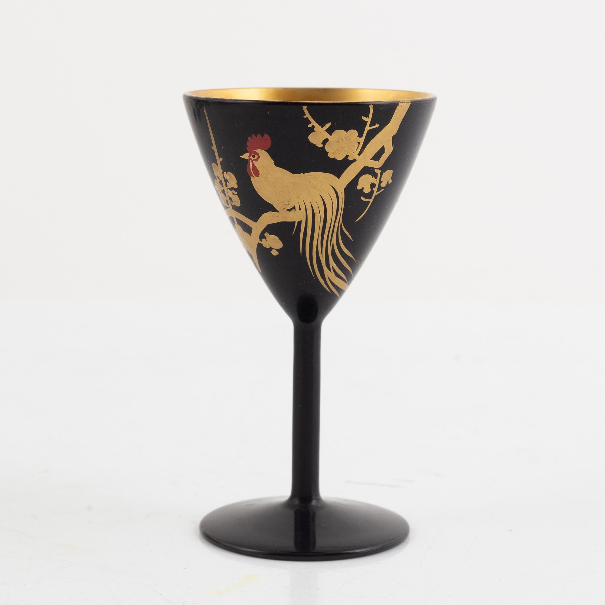 A Japanese 27 piece lacquer cocktail set, 20th century.