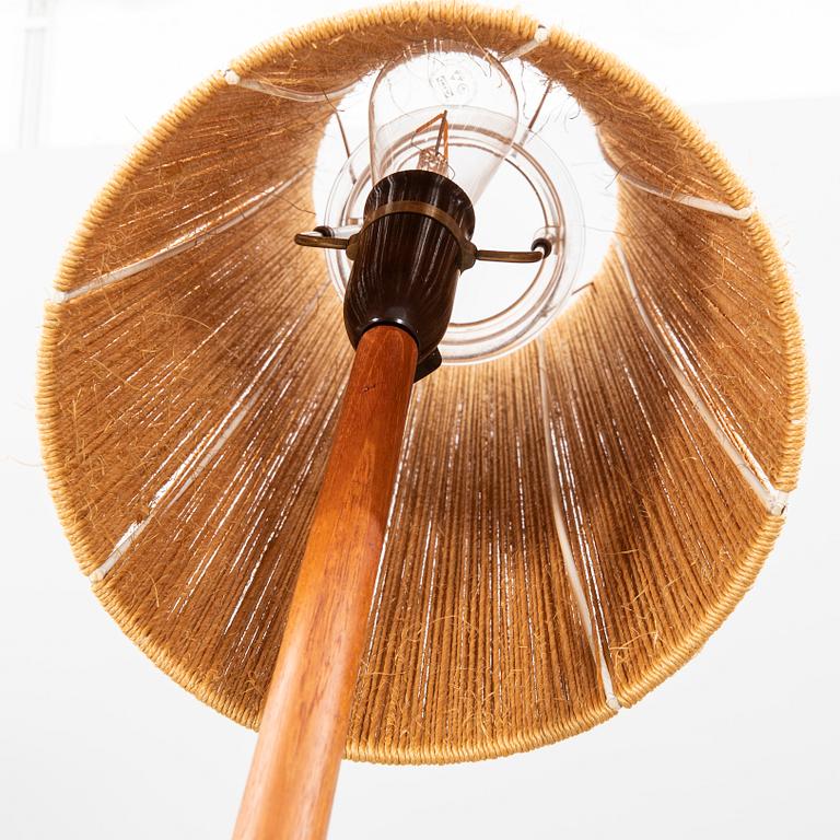 A 1940/50s teak floor lamp.