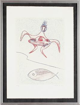 Max Ernst · MAX ERNST, färglitografi, 1974, signerad o numrerad 45/79