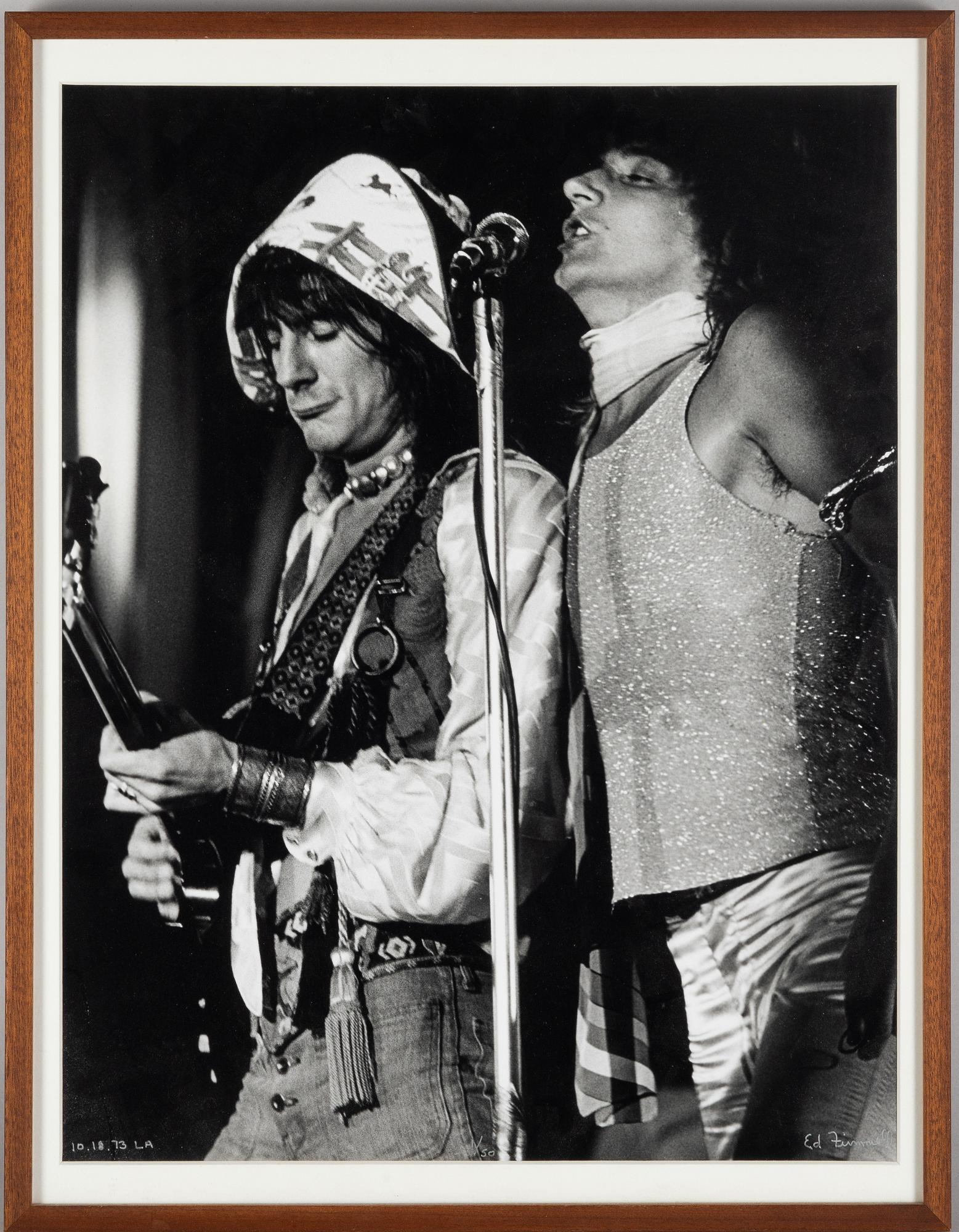 Edward Finnell, Rod Stewart & Ronnie Wood, 1973.