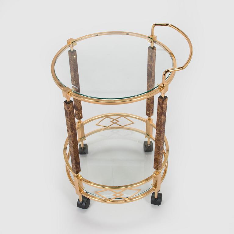 A late 20th century serving trolley.