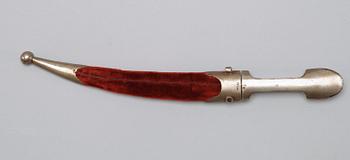 A Russian 19th century silver and enamel dagger, makers mark of Gustav Klingert, Moscow.