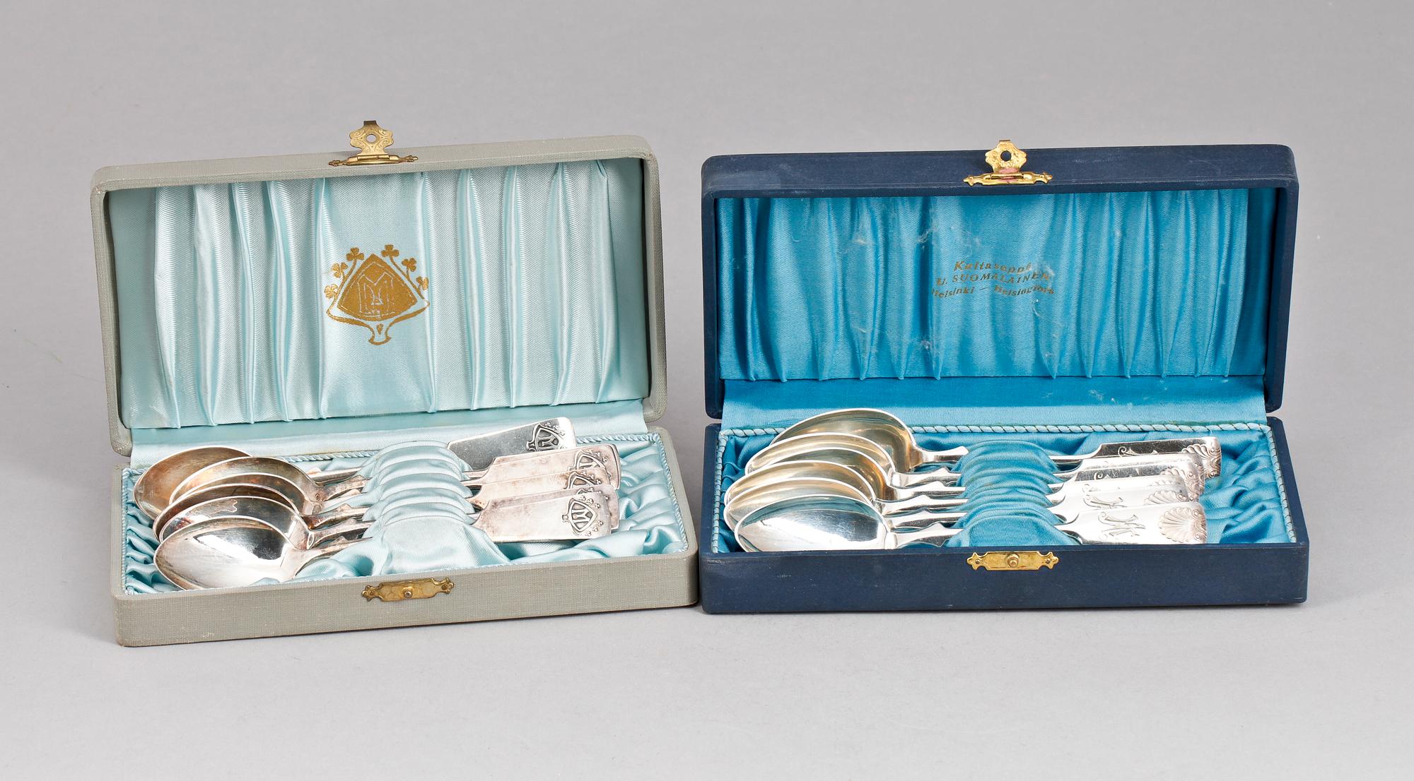 SKEDAR, 6+6, silver. Finska stämplar. 1900-talets mitt.