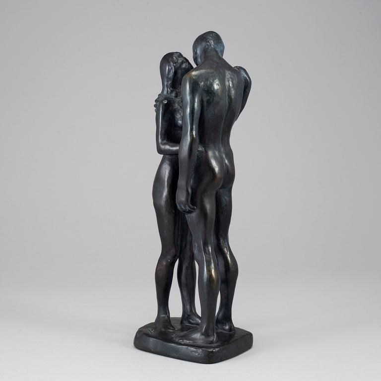 GUDMAR OLOVSON, sculpture, patinated plaster. Signed.